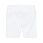 Patriotic "LOVE" Women's Workout Shorts - American Flag High-Waist Bike Shorts
