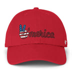 'Merica Peace Sign Cap – Patriotic USA Flag Baseball Hat