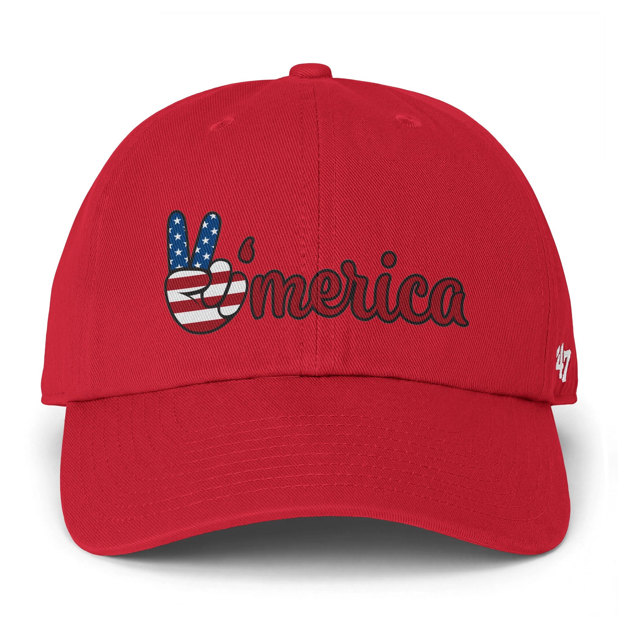 'Merica Peace Sign Cap – Patriotic USA Flag Baseball Hat