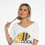 Bee Cool Crop Top — Cute Bumblebee Graphic Women's Tank