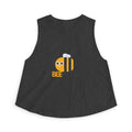 Bee Cool Crop Top — Cute Bumblebee Graphic Women's Tank