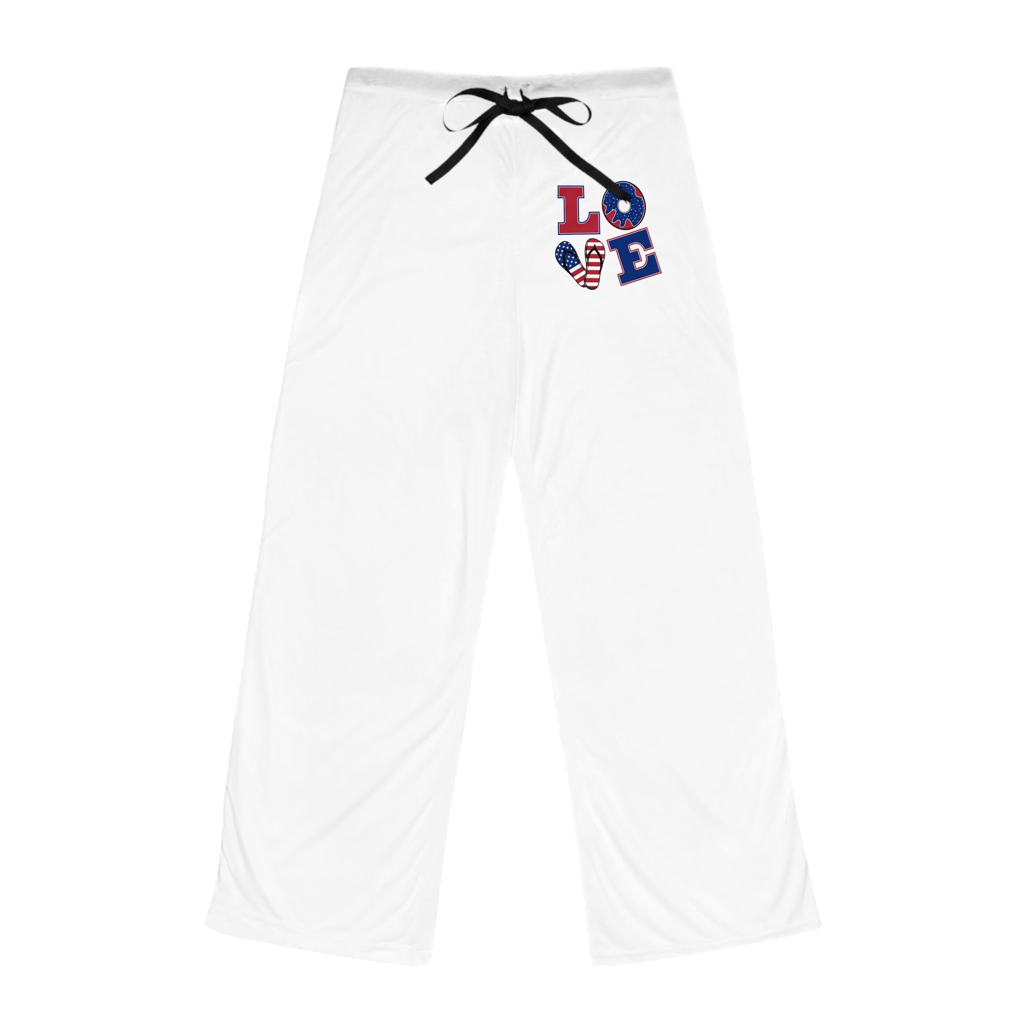 Patriotic "LOVE" Women's Pajama Pants — Fourth of July Lounge Sleepwear