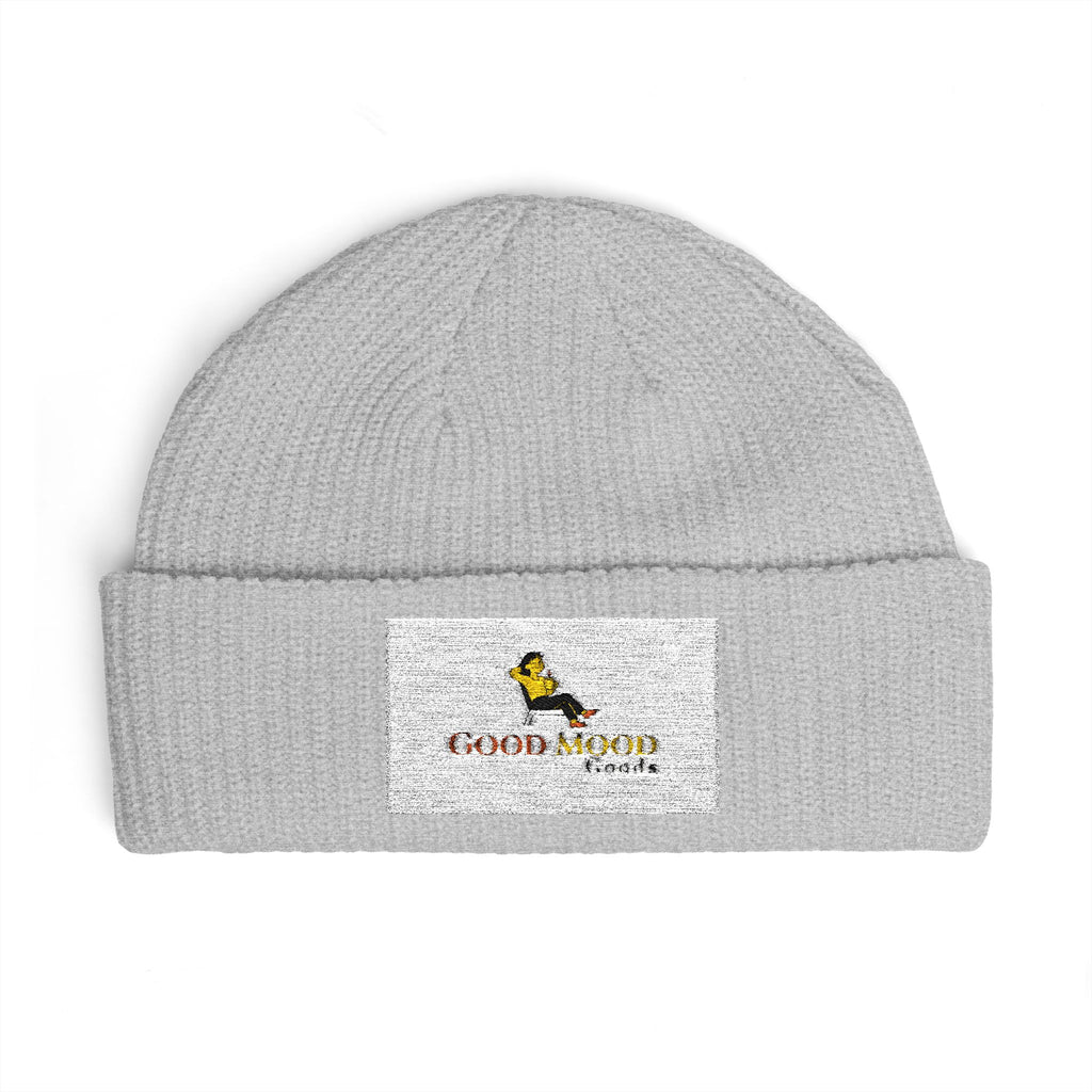 Embroidered Cuff Beanie – Cozy Knit Hat with Vintage Bird Logo
