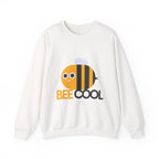 Bee Cool Unisex Sweatshirt, Cozy Crewneck, Cute Gift for Bee Lovers, Birthday Present, Summer Vibe Apparel