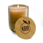 Eco-Friendly Scented Soy Candle - 14oz Engravable Bamboo Lid