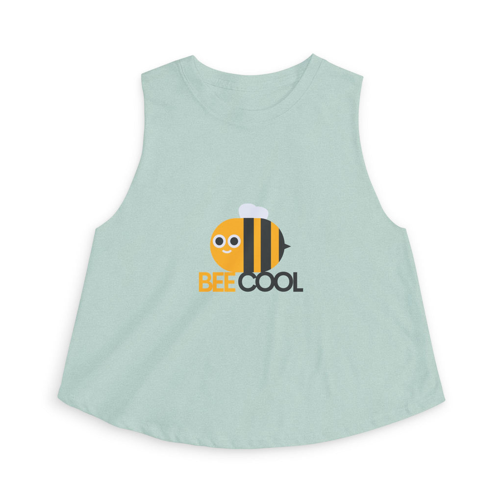 Bee Cool Crop Top — Cute Bumblebee Graphic Women's Tank
