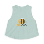 Bee Cool Crop Top — Cute Bumblebee Graphic Women's Tank