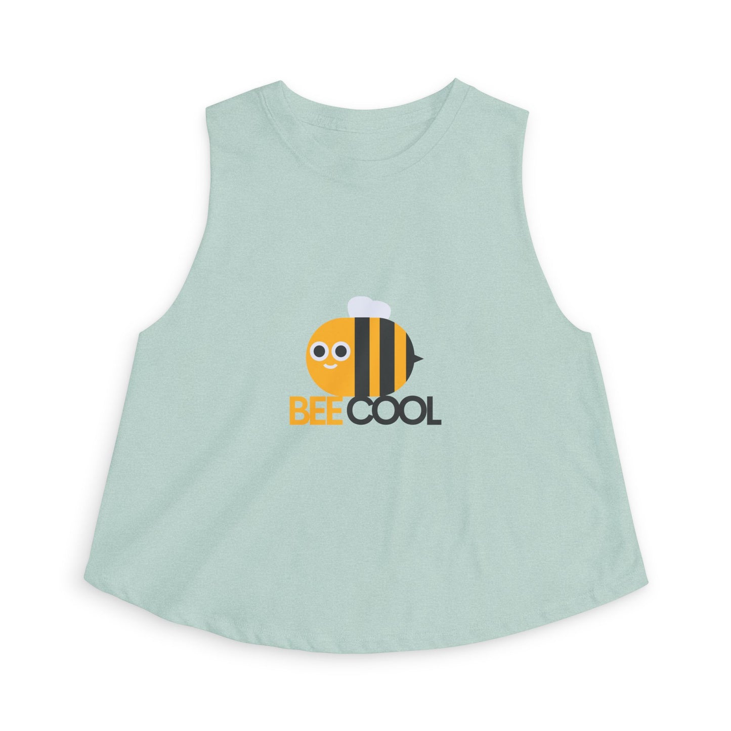Bee Cool Crop Top — Cute Bumblebee Graphic Women's Tank