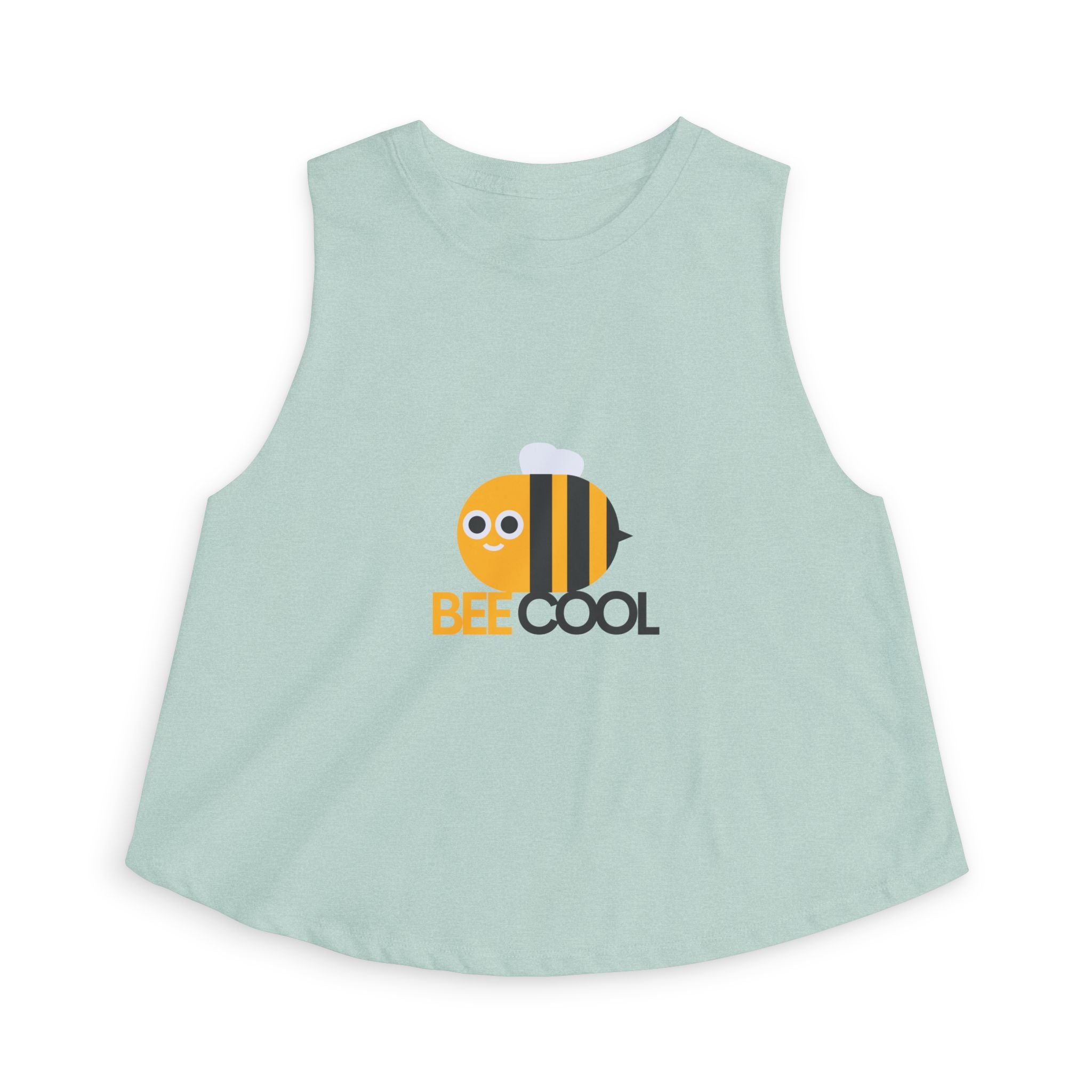 Bee Cool Crop Top — Cute Bumblebee Graphic Women's Tank