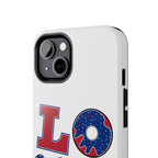 Patriotic LOVE Tough Phone Case — USA Flag & Donut Graphic
