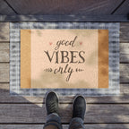 Good Vibes Only Doormat | Welcome Mat for Home Decor, Outdoor Entryway, Housewarming Gift, Bohemian Style, Positive Energy