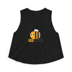 Bee Cool Crop Top — Cute Bumblebee Graphic Women's Tank