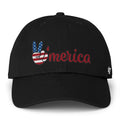 'Merica Peace Sign Cap – Patriotic USA Flag Baseball Hat