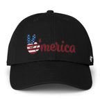 'Merica Peace Sign Cap – Patriotic USA Flag Baseball Hat