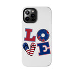 Patriotic LOVE Tough Phone Case — USA Flag & Donut Graphic