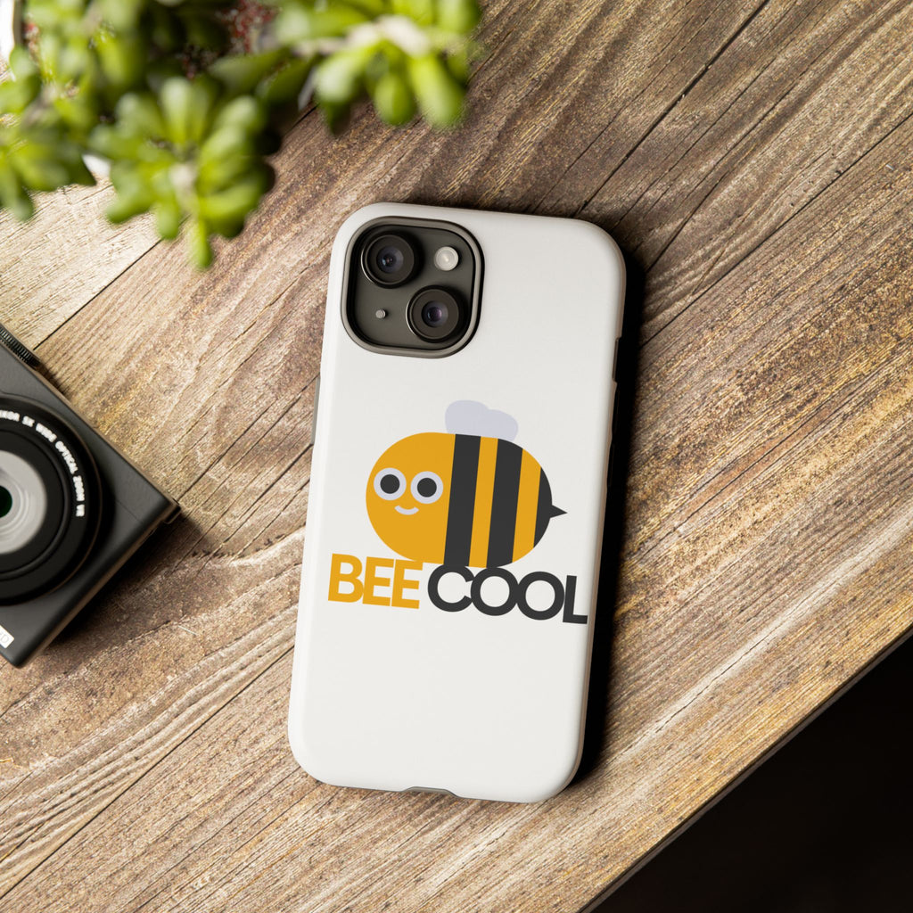 Bee Cool iPhone Case, Cute Bee Phone Cover, Fun Smartphone Protector, Unique Gift for Bee Lovers, Playful Tech Accessory