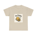 Bee Happy Tee, Unisex Cotton T-Shirt, Cute Bee Graphic Tee, Fun Summer Shirt, Gift for Bee Lovers, Nature Enthusiast Apparel