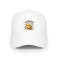 Bee Happy Low Profile Baseball Cap, Cute Hat, Gift for Friends, Summer Accessory, Casual Style, Outdoor Gear