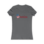 Women's Tee - 'LOVE' American Flag Design | 'Merica' Back Peace Sign Patriotic T-Shirt