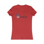 Women's Tee - 'LOVE' American Flag Design | 'Merica' Back Peace Sign Patriotic T-Shirt