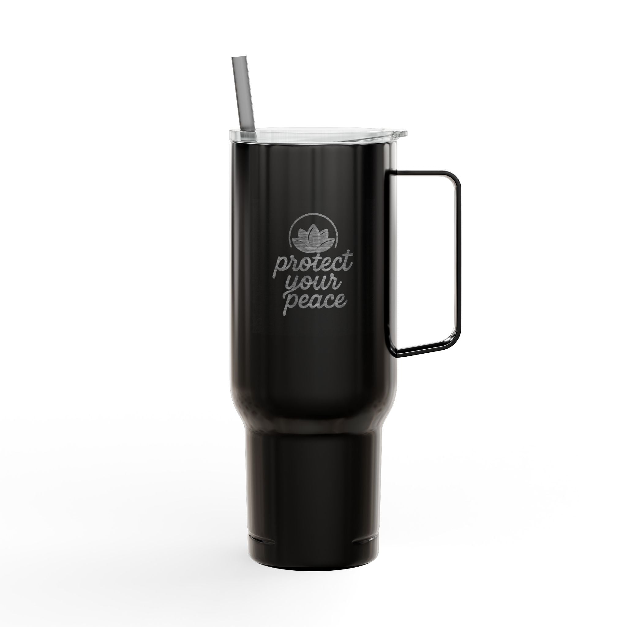 Engraved Insulated Tumbler - Protect Your Peace, Perfect for Travel, Outdoor Adventures, Eco-Friendly Gift, Personalized Drinkware, [...]