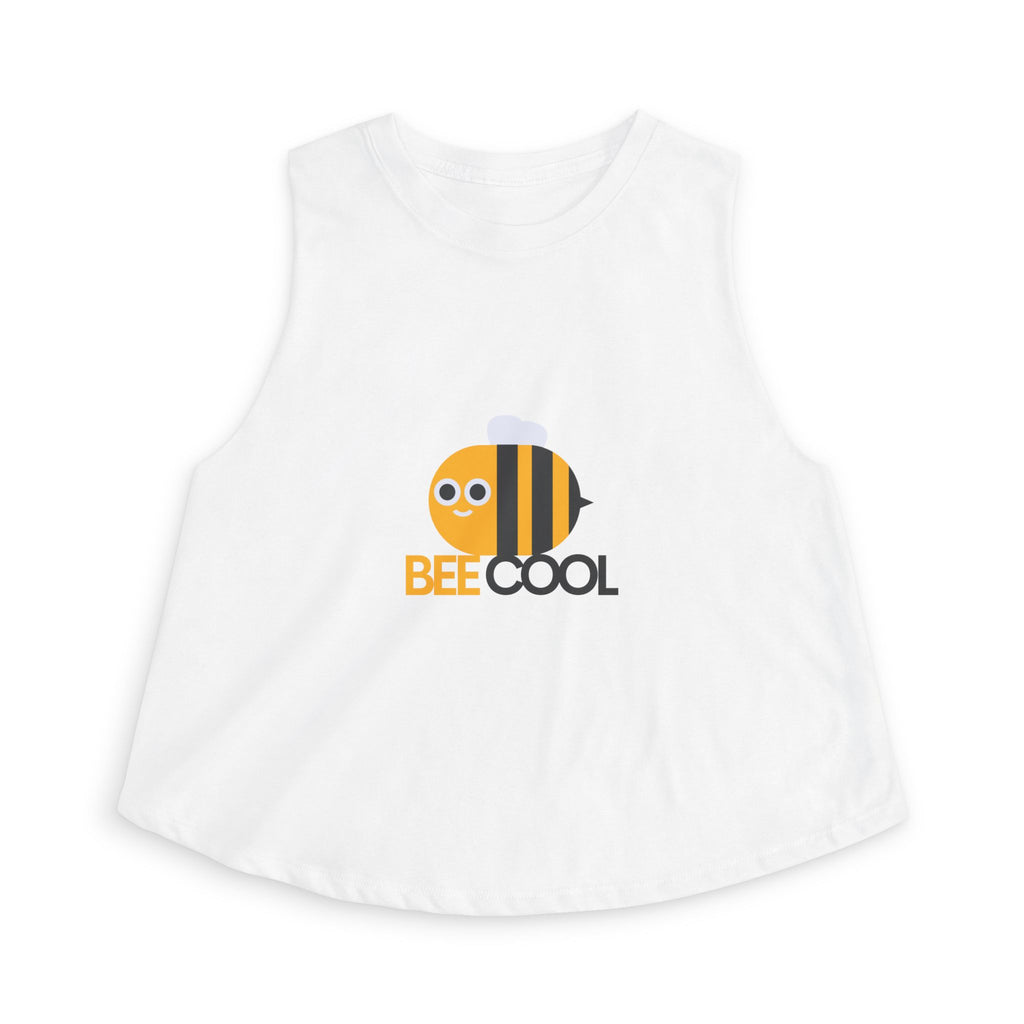 Bee Cool Crop Top — Cute Bumblebee Graphic Women's Tank