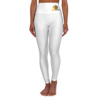 High-Waist Yoga Leggings — Bee Cool Minimal Logo AOP
