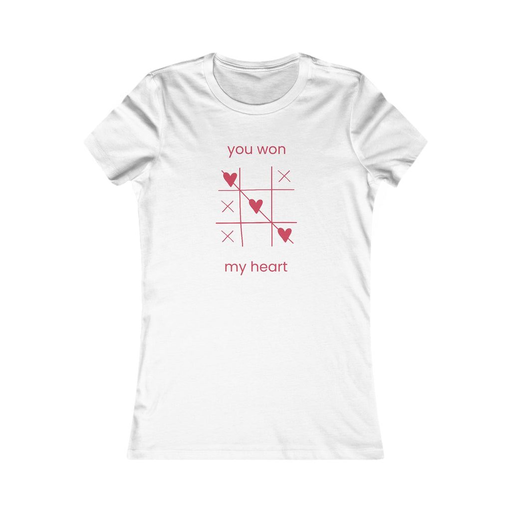 You Won My Heart Tee — Women’s Valentine Tic-Tac-Toe Heart T-Shirt