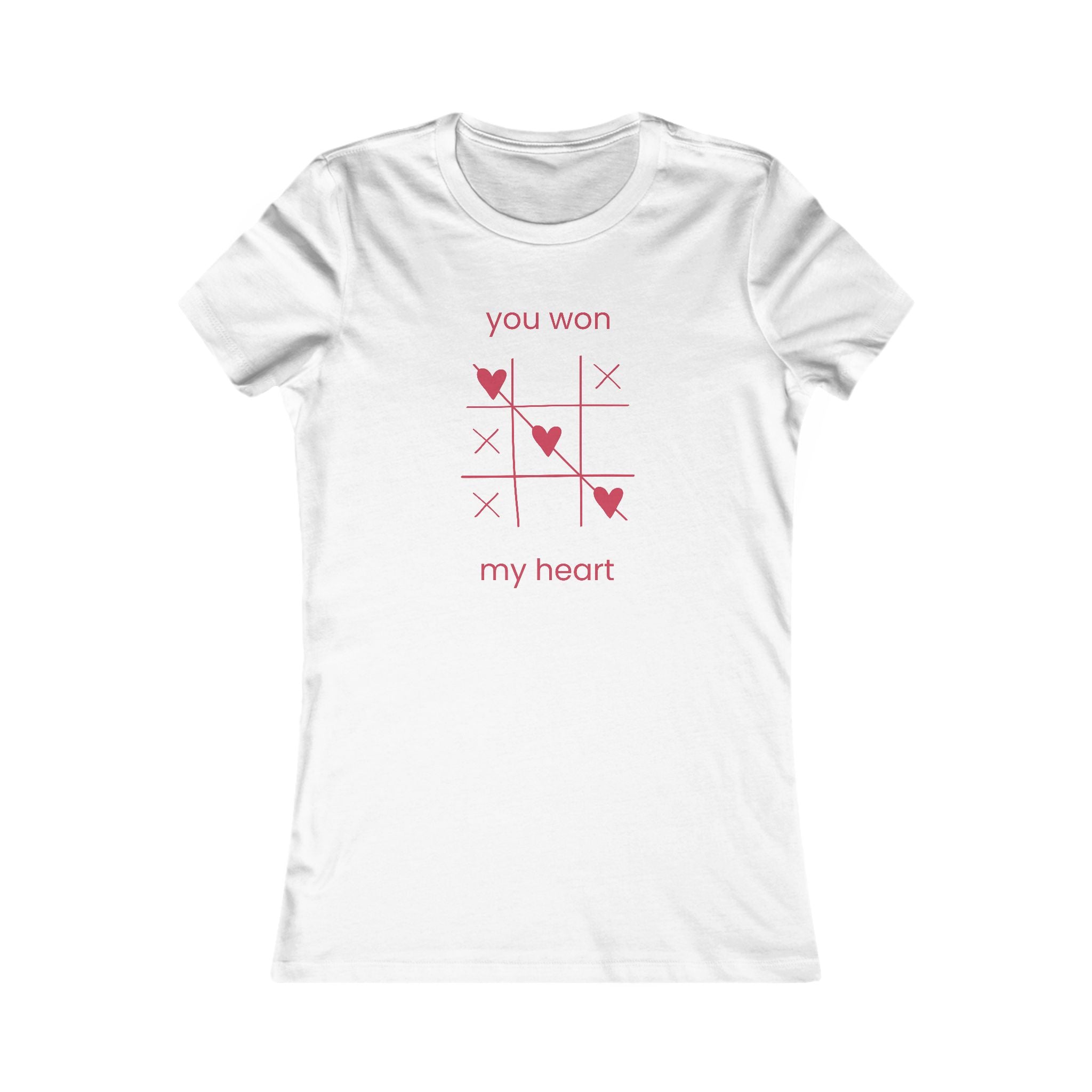 You Won My Heart Tee — Women’s Valentine Tic-Tac-Toe Heart T-Shirt