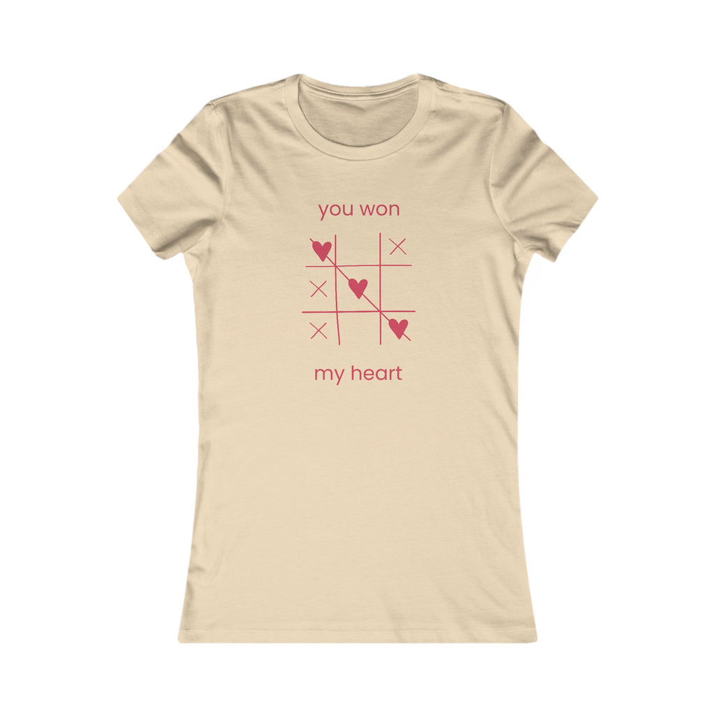 You Won My Heart Tee — Women’s Valentine Tic-Tac-Toe Heart T-Shirt