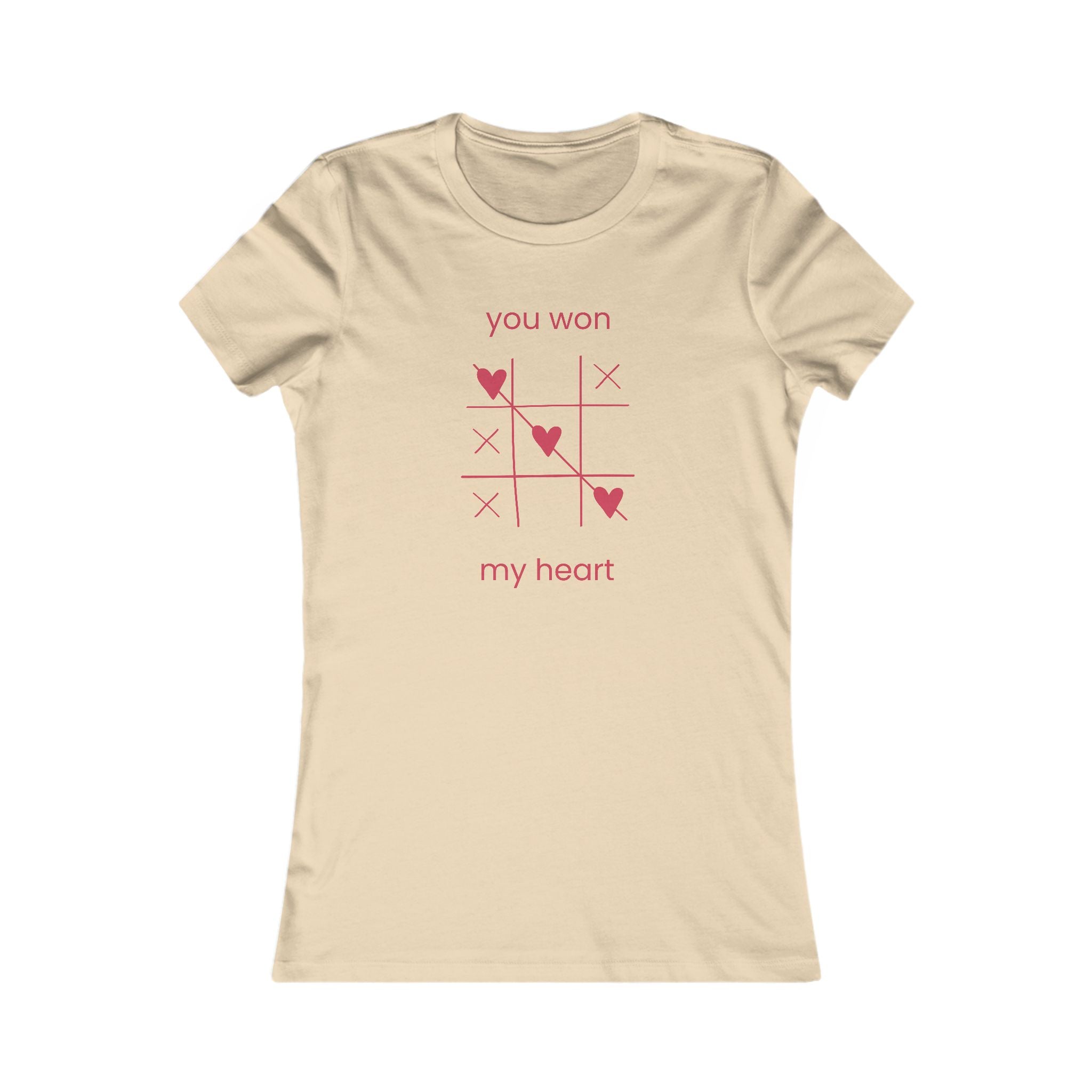 You Won My Heart Tee — Women’s Valentine Tic-Tac-Toe Heart T-Shirt