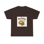 Bee Happy Tee, Unisex Cotton T-Shirt, Cute Bee Graphic Tee, Fun Summer Shirt, Gift for Bee Lovers, Nature Enthusiast Apparel