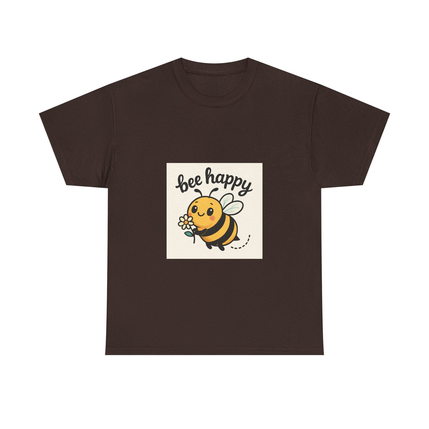 Bee Happy Tee, Unisex Cotton T-Shirt, Cute Bee Graphic Tee, Fun Summer Shirt, Gift for Bee Lovers, Nature Enthusiast Apparel