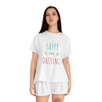 Happy and Dazzling Women's Short Pajama Set — Cute Printed Sleepwear