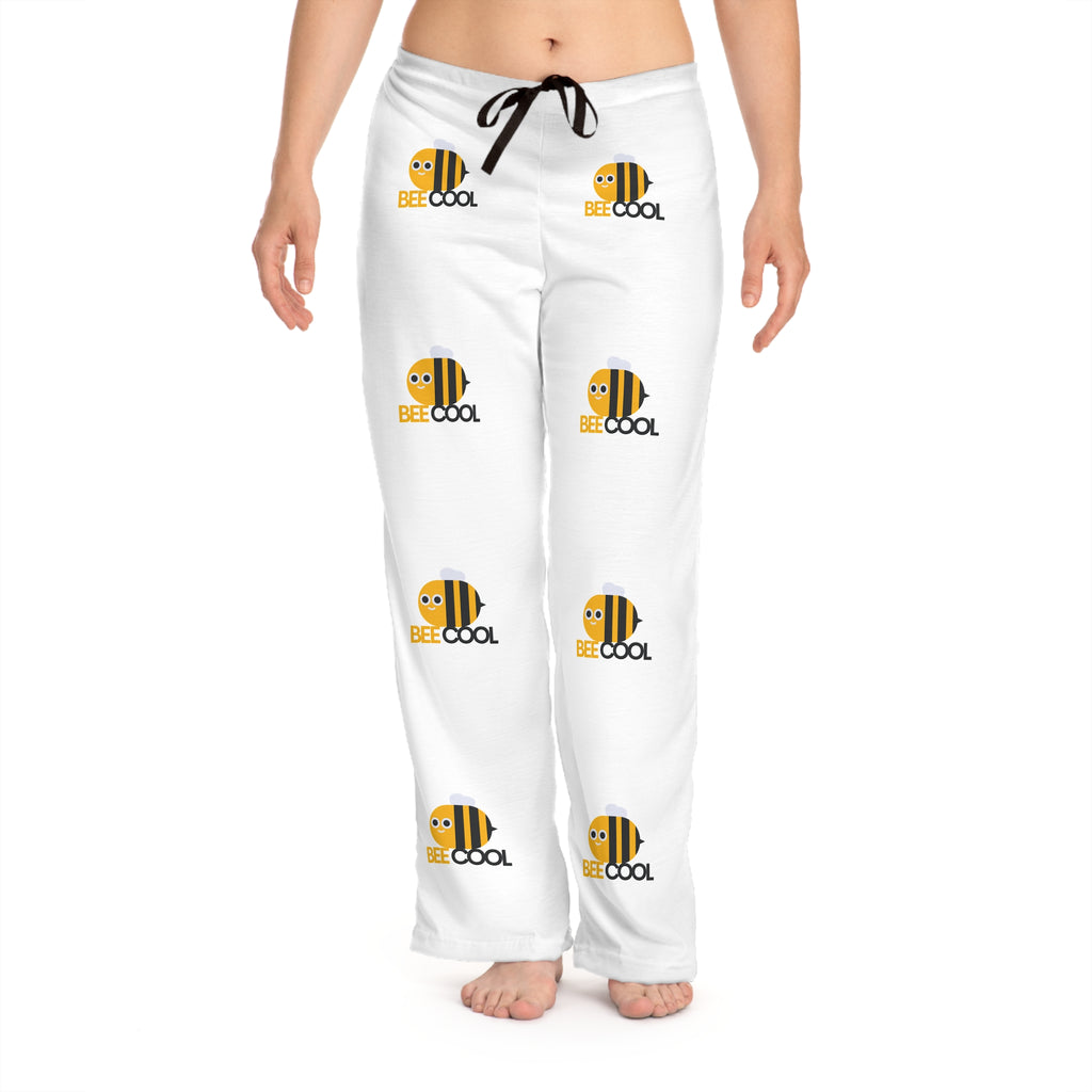 Bee Cool Women's Pajama Pants — Cute Bee Print Lounge Sleepwear