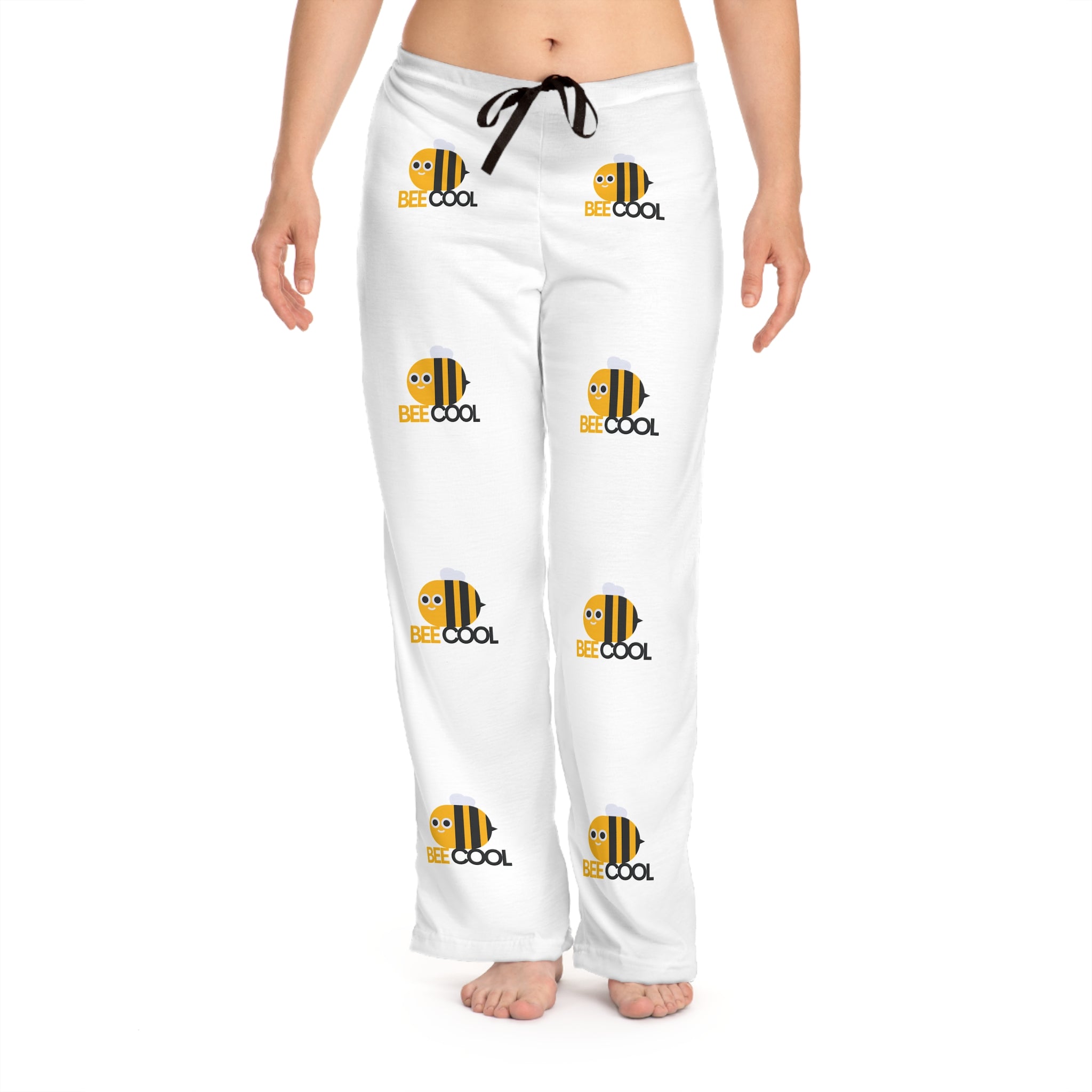 Bee Cool Women's Pajama Pants — Cute Bee Print Lounge Sleepwear