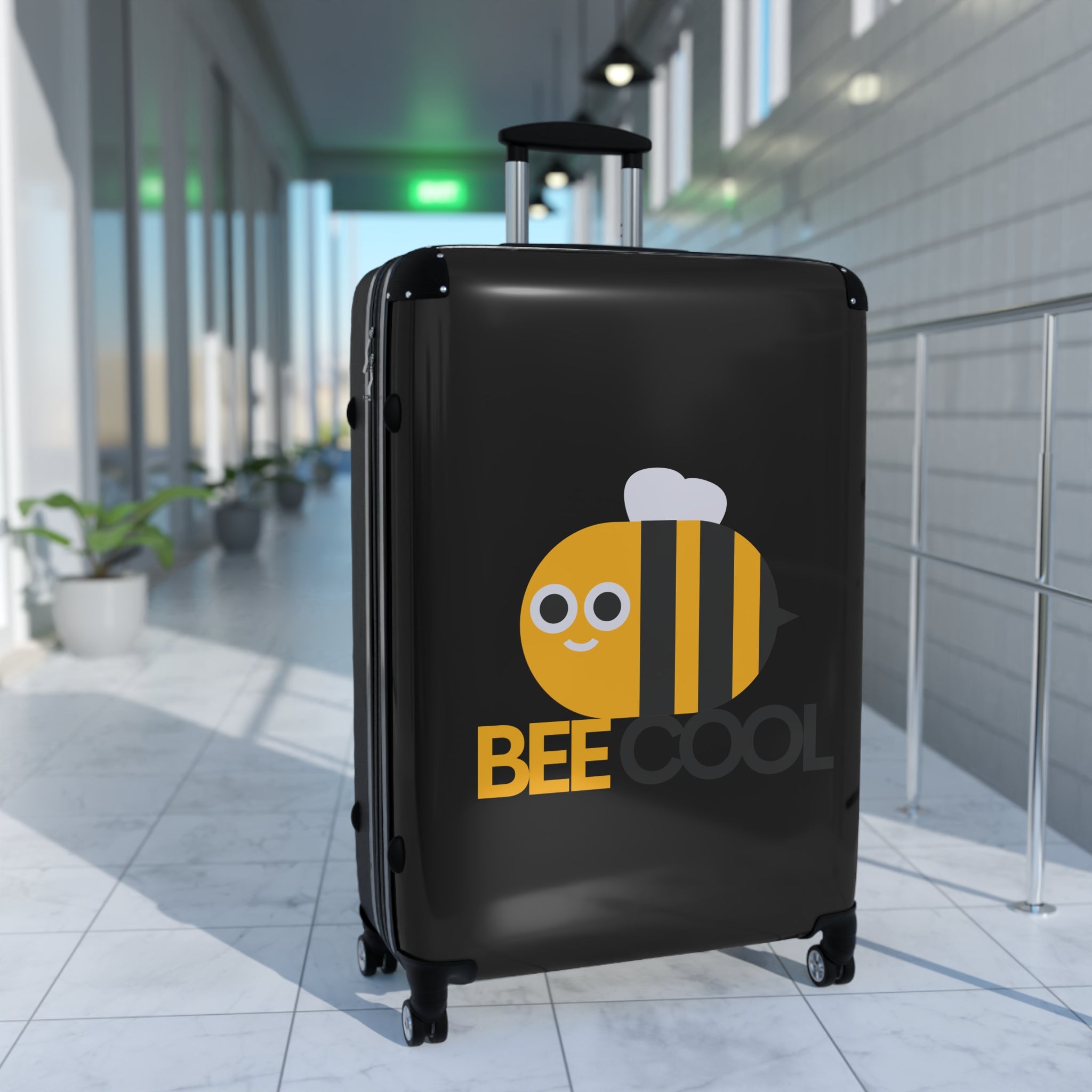 Bee Cool Suitcase — Cute Bee Graphic Carry-On Luggage