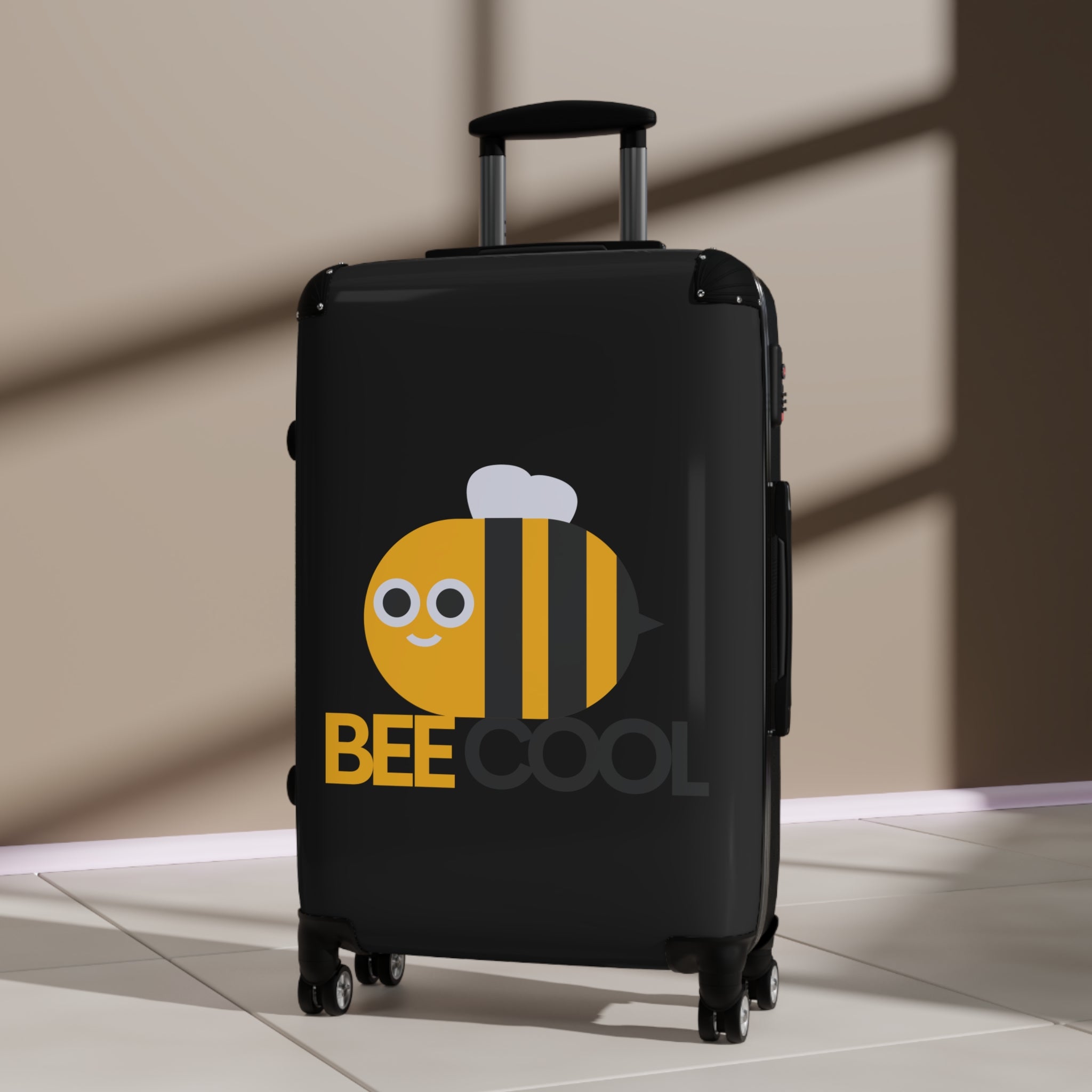 Bee Cool Suitcase — Cute Bee Graphic Carry-On Luggage