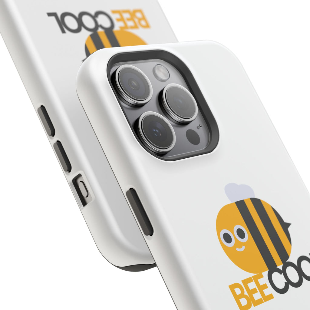Bee Cool Phone Case, Impact-Resistant Case for Bee Lovers, Cute Bee Phone Cover, Unique Gift for Nature Enthusiasts, Fun Spring Accessory