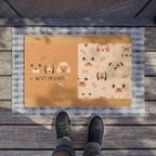 Best Friends Dog Doormat — Cute Puppy Pattern Welcome Mat