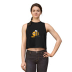 Bee Cool Crop Top — Cute Bumblebee Graphic Women's Tank
