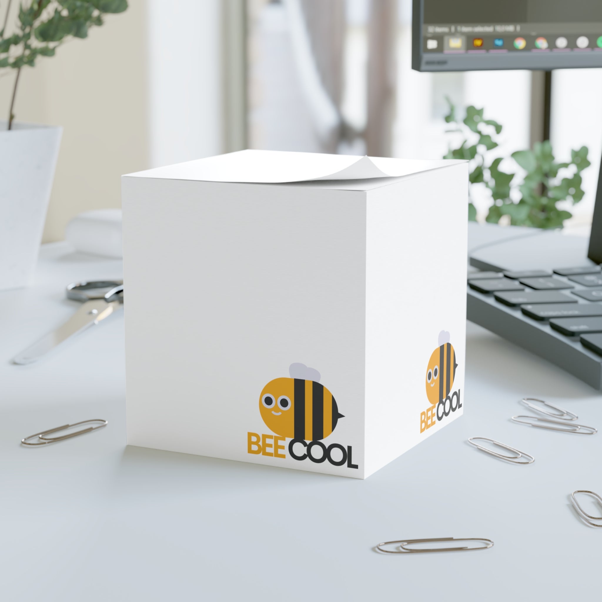 Bee Cool Note Cube - Fun Sticky Notepad for Creative Minds