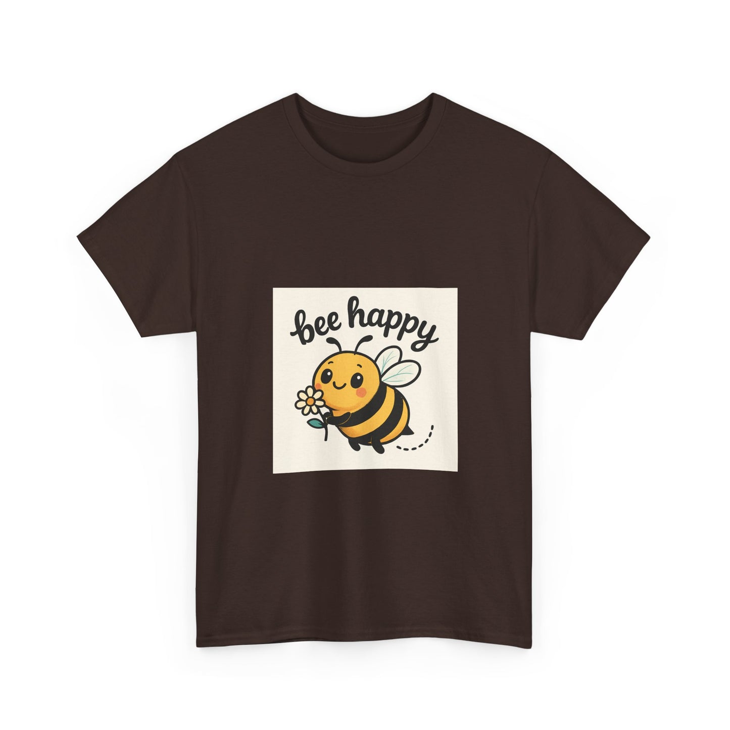 Bee Happy Tee, Unisex Cotton T-Shirt, Cute Bee Graphic Tee, Fun Summer Shirt, Gift for Bee Lovers, Nature Enthusiast Apparel