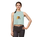 Bee Cool Crop Top — Cute Bumblebee Graphic Women's Tank