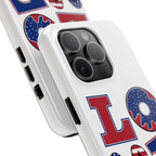Patriotic LOVE Tough Phone Case — USA Flag & Donut Graphic