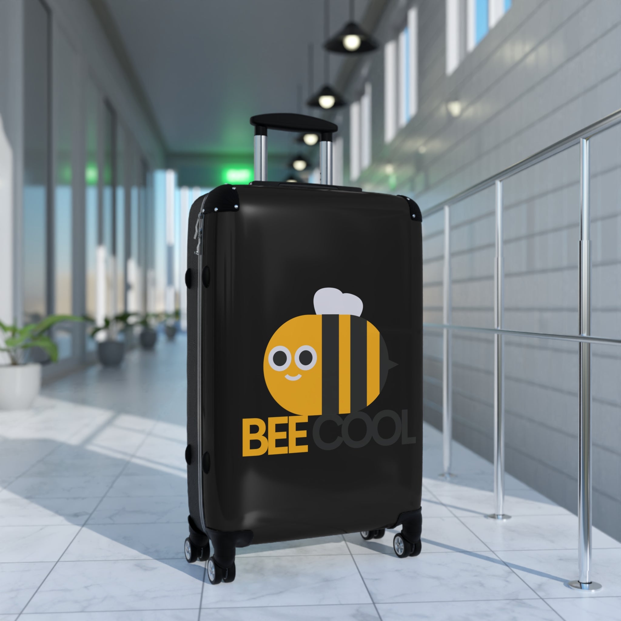 Bee Cool Suitcase — Cute Bee Graphic Carry-On Luggage