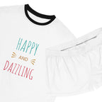 Happy and Dazzling Women's Short Pajama Set — Cute Printed Sleepwear
