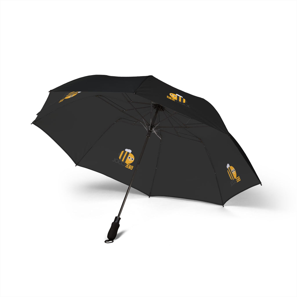 Foldable Umbrella — Cute Yellow Bee Pattern Semi-Automatic Compact Umbrella