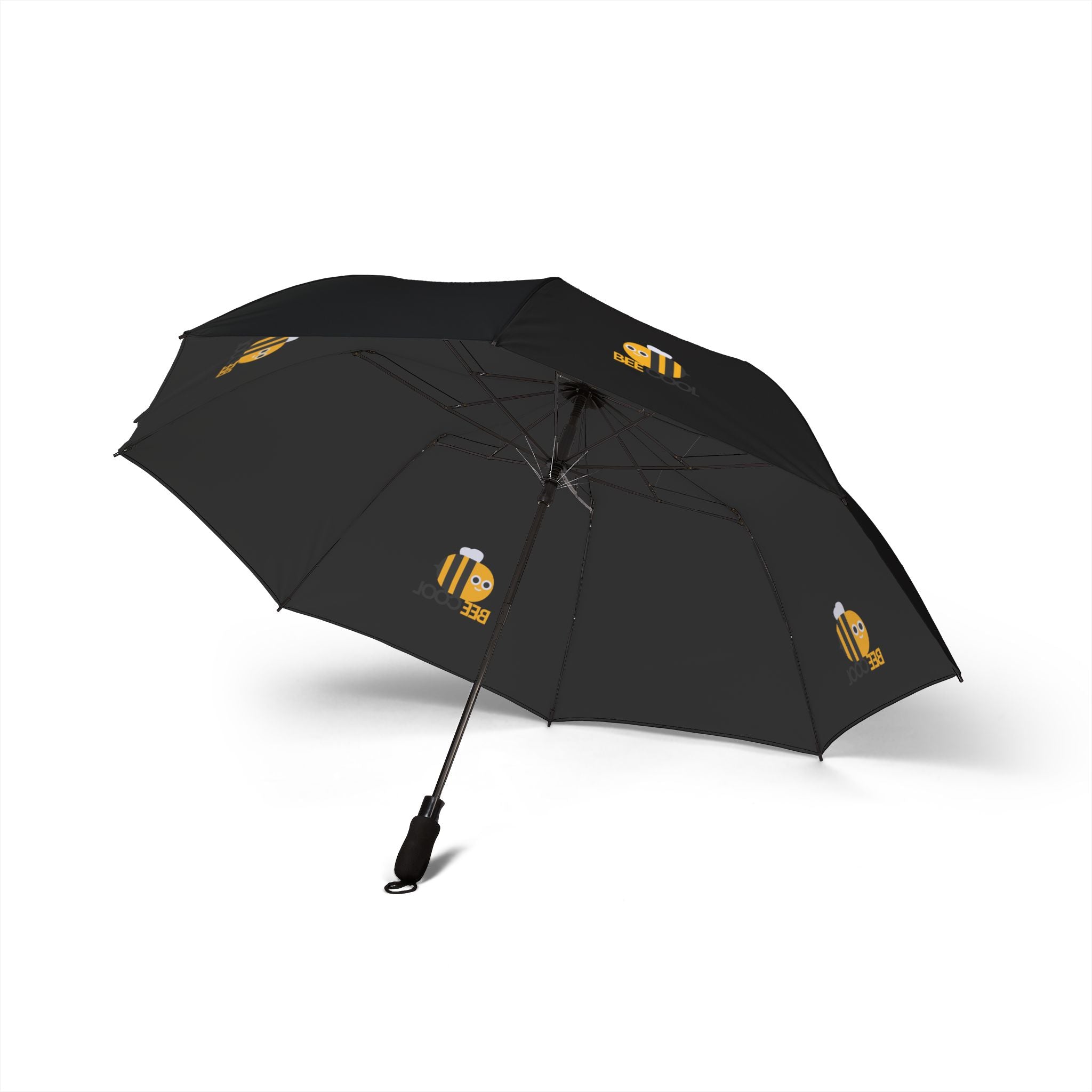 Foldable Umbrella — Cute Yellow Bee Pattern Semi-Automatic Compact Umbrella