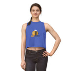 Bee Cool Crop Top — Cute Bumblebee Graphic Women's Tank